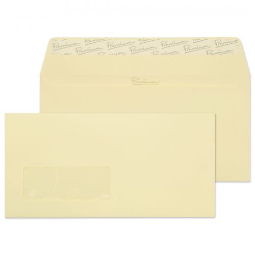 Blake Premium Business Wallet Window Peel and Seal Vellum Wove DL 110x220 120gsm (Pk 500) Code 51884