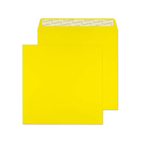 Blake Creative Colour Banana Yellow Peel & Seal Square Wallet 160X160mm 120Gm2 Pack 500 Code 603 3P