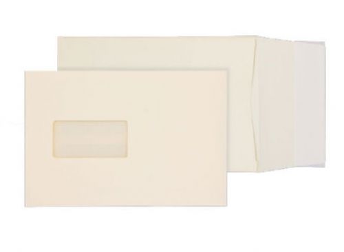 Blake Premium Business Cream Wove Window P&S Gusset Pocket 229X162X25 140G Pk125 Code 6401W 3P