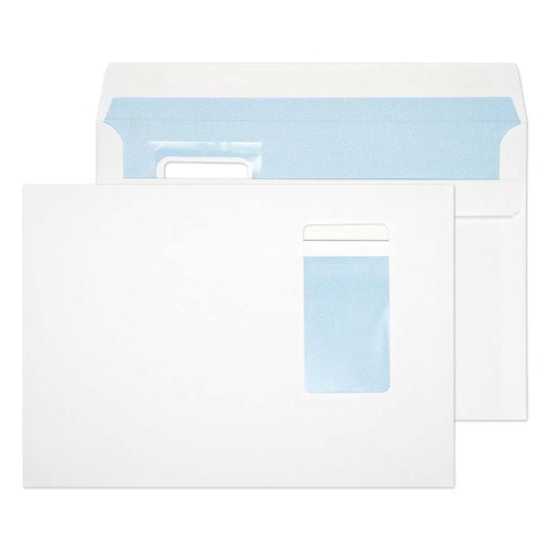 Blake Purely Everyday White Window Self Seal Wallet 162x229mm 100gsm Pack 500 Code 6805PW