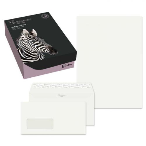 Blake Premium Business SOHO Oyster Wove 120gsm Paper A4 Pack 250 and Envelopes DL Pack 50 Code 71670