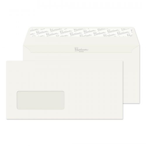 Blake Premium Business Wallet Window Peel and Seal Oyster Wove DL 110x220 120gsm (Pk 500) Code 71884