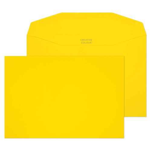 Blake Creative Colour Banana Yellow Gummed Mailer 162x235mm 120gsm Pack 500 Code 803M