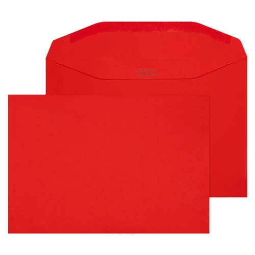 Blake Creative Colour Pillar Box Red Gummed Mailer 162X235mm 120Gm2 Pack 500 Code 806M 3P Blake Envelopes