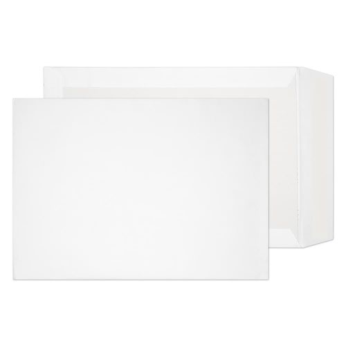 Blake Purely Packaging White Peel & Seal Board Back Pocket 352x250mm 120gsm Pack 125 Code 8111