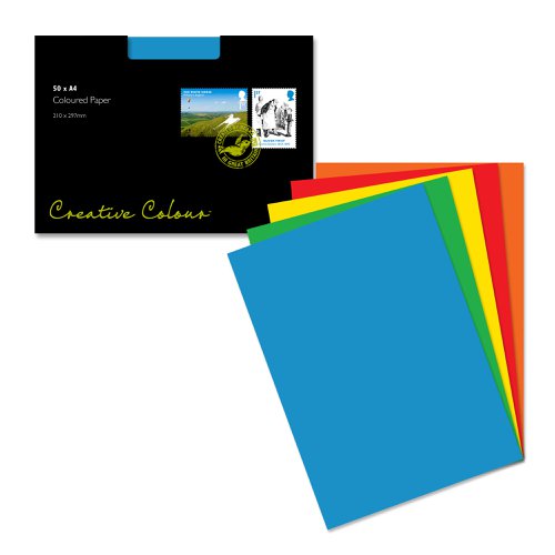 Blake Creative Colour Assorted Paper A4 297x210mm 120gsm (Pack 50) Code 86123