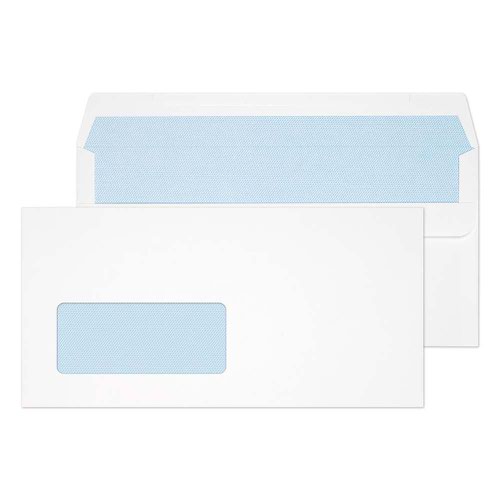 604761 Blake Purely Everyday White Window Self Seal Wallet 110X220mm 110Gm2 Pack 500 Code 8884 3P