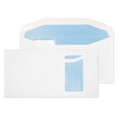 Blake Purely Everyday White Window Gummed Mailer 121x235mm 90gsm Pack 1000 Code 9114PW