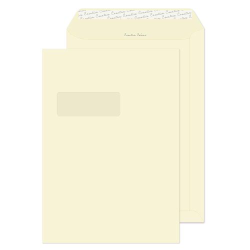 605145 | A timeless shade, Soft Ivory is perfect for mailings where you wish to add a touch of class. The clear white tone, draws recipients in with vested intrigue. With the window ideal for showcasing addresses.