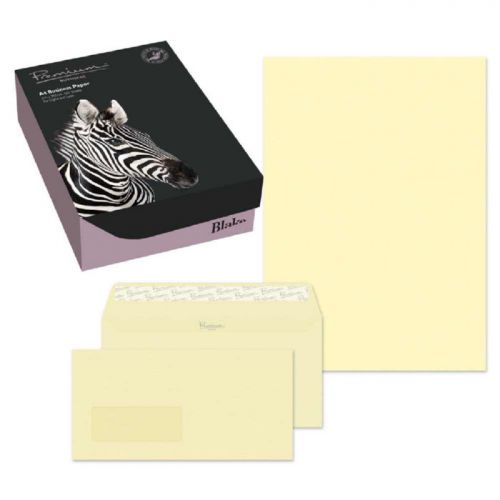 Blake Premium Business SOHO Vellum Laid Paper A4 (Pk 250) and Envelopes DL 120gsm (Pk 50) Code 95670