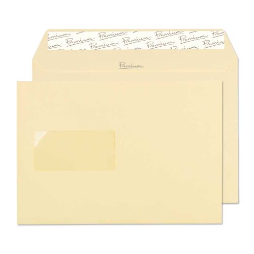 Blake Premium Business Vellum Laid Window Peel & Seal Wallet 162X229mm 120Gm2 Pack 500 Code 95708 3P