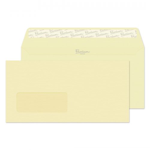 Blake Premium Business Wallet Window Peel and Seal Vellum Laid DL 110x220 120gsm (Pk 500) Code 95884