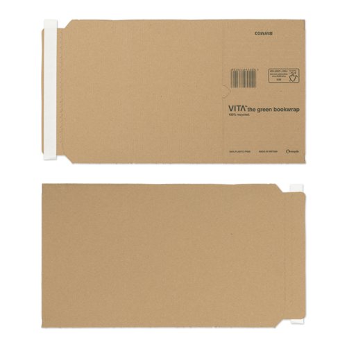 Blake Vita Green Bookwrap Manilla Peal & Seal 248x165x70mm Pack 25 Code BWM03