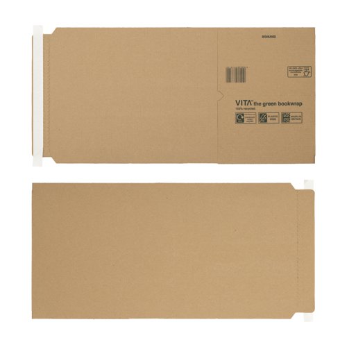 Blake Vita Green Bookwrap Manilla Peal & Seal 310x250x70mm Pack 25 Code BWM06