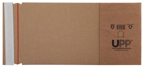 Send bulky, oversized items safely and securely with the UPP range of manilla bookwraps. Constructed from high quality corrugated cardboard, peel & seal sealing and rip strip for easy opening.