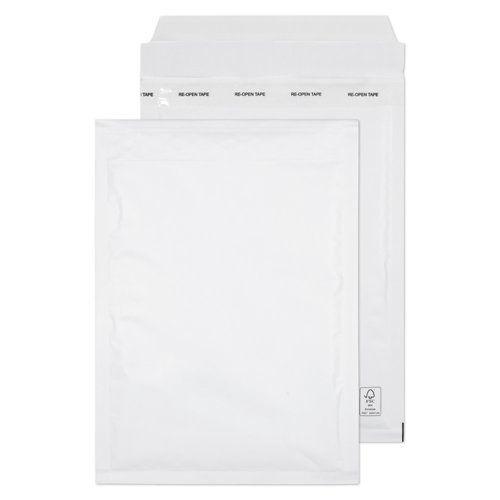 Blake Packaging Envelopes C5+ White Pocket Peel and Seal Bubble Padded 90gsm 260x180mm (Pack 100) - D/1