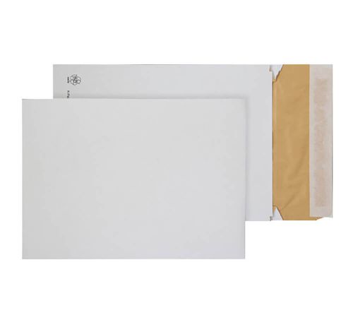 Blake Purely Packaging Padded Gusset Eco Cushion Envelope B4 Peel and Seal 50mm Gusset 140gsm White (Pack 100) - EPB4