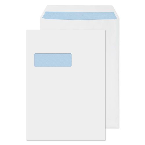 Langstane Envelopes C4 White Window 90gsm Self Seal FL2892 [Box 250]