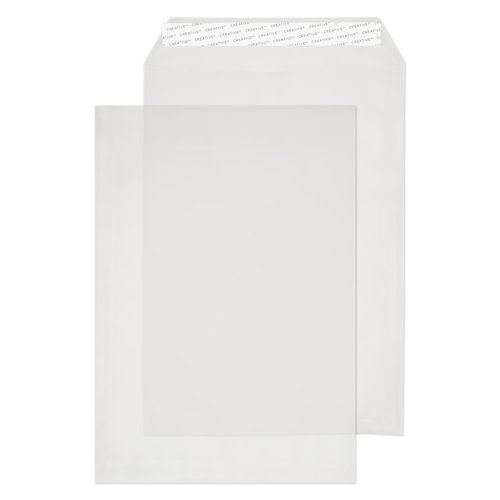 Blake Senses Translucent White Peel & Seal Tear Resistant Pocket 324x229mm 90gsm Pack 250 Code ICE715
