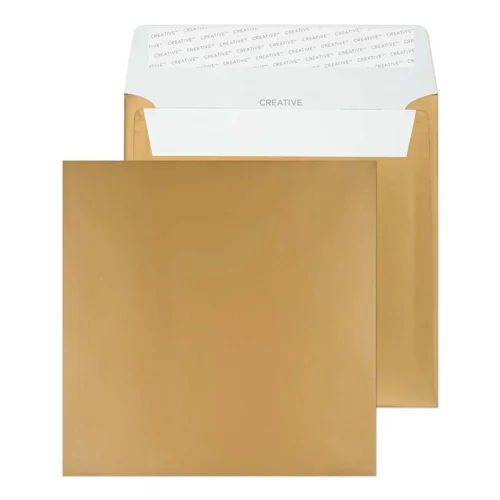 Blake Creative Shine Metallic Gold Peel & Seal Square Wallet 160X160mm 130gsm Pack 500 Code M613 3P