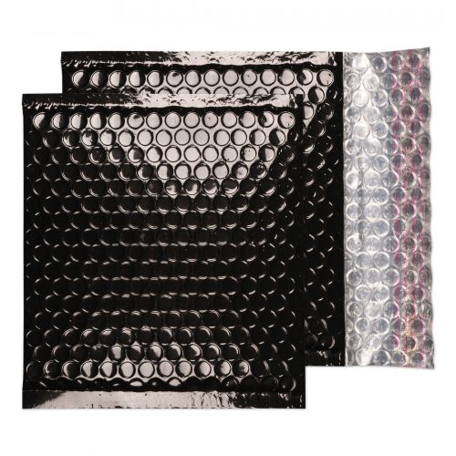 Blake Purely Packaging Black Metallic Padded Peel and Seal CD 165x165 70µm (Pack 200) Code MBB165