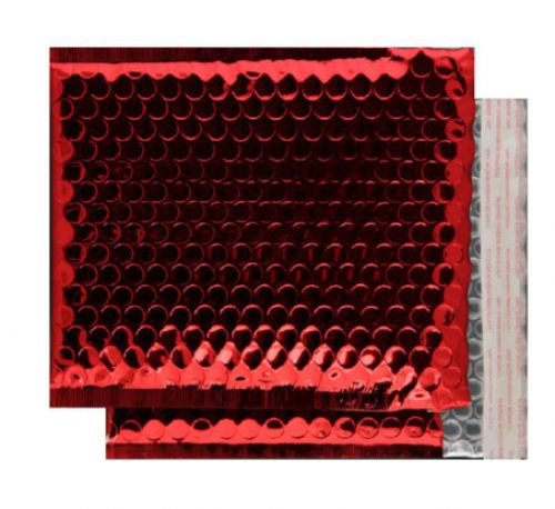 Blake Purely Packaging Red Metallic Padded Peel and Seal CD 165x165mm 70µm (Pack 200) Code MBR165