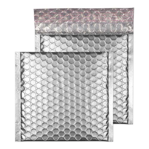 Blake Purely Packaging Metallic Silver P&S Padded Bubble Wallet 165X165 70Mu Pk100 Code Mta165 3P