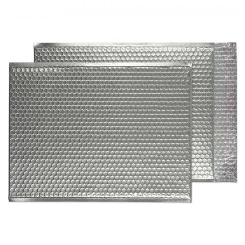 Blake Purely Packaging Brushed Chrome Matt Metallic Bubble Peel and Seal C3 450x324 Pk50 Code MTA450