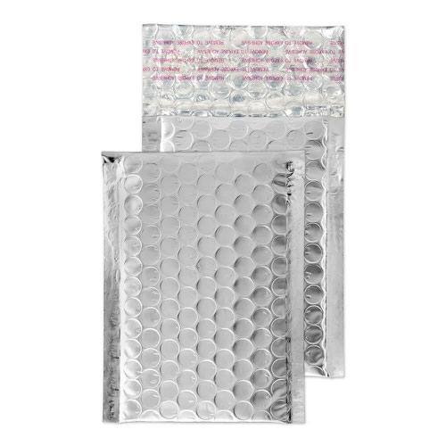 Blake Purely Packaging Metallic Silver Peel & Seal Pocket 90x145mm 70Mu Pack 100 Code MTA90 Padded Bags EN1226