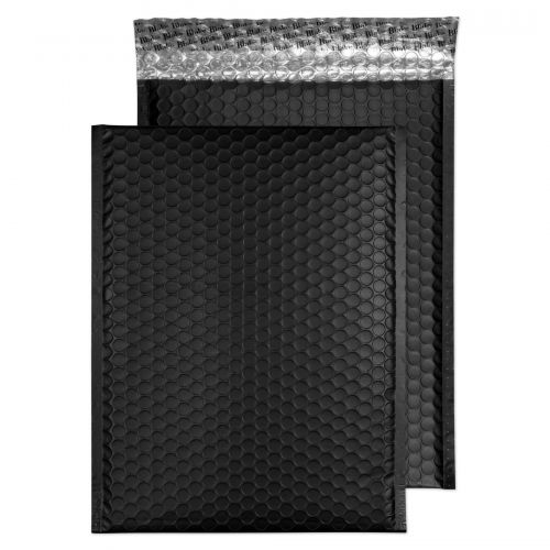 Blake Purely Packaging Charcoal Black Matt Metallic Bubble Peel and Seal C4 (Pack 100) Code MTB324