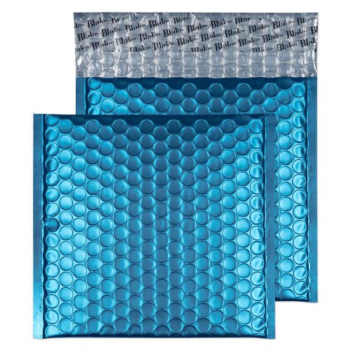 Blake Purely Packaging Caribbean Blue Peel & Seal Padded Bubble Pocket 165x165mm 70Mu Pack 100 Code MTCAR165