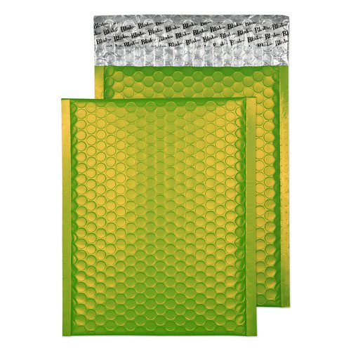 Blake Purely Packaging Lime Green Peel & Seal Padded Bubble Pocket 250x180mm 70Mu Pack 100 Code MTLG250