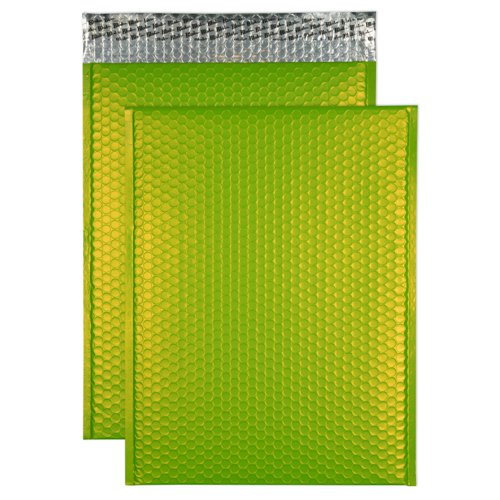 Blake Purely Packaging Lime Green Peel & Seal Padded Bubble Pocket 450x324mm 70Mu Pack 50 Code MTLG450