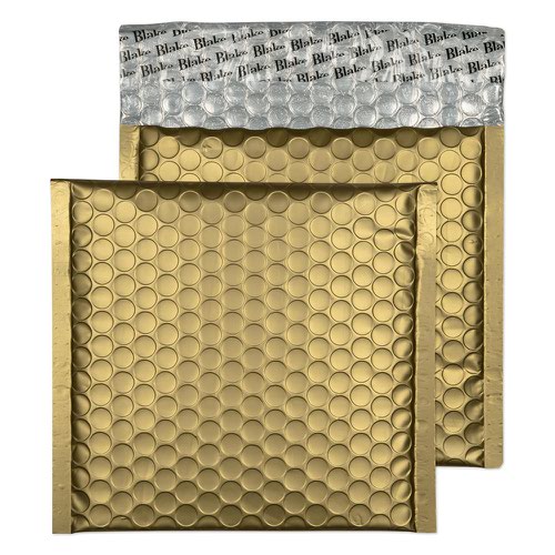 Blake Purely Packaging Metallic Gold Peel & Seal Padded Bubble Wallet 165x165mm 70Mu Pack 100 Code MTMG165