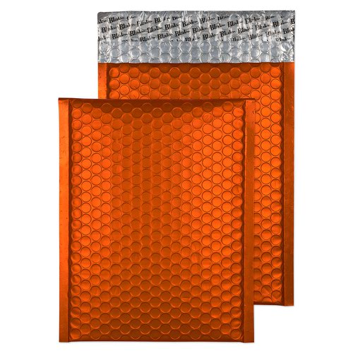 Blake Purely Packaging Pumpkin Orange Peel & Seal Padded Bubble Pocket 250x180mm 70Mu Pack 100 Code MTPO250