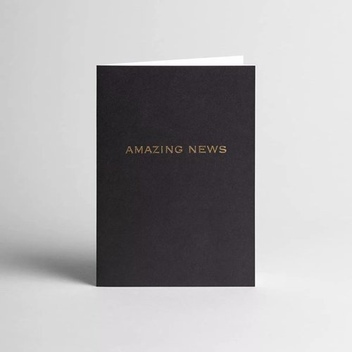Blake Note Cards Black Sienna Amazing News Notecard 148 x 105mm 330gsm Pack 5 Code NCA4250/5