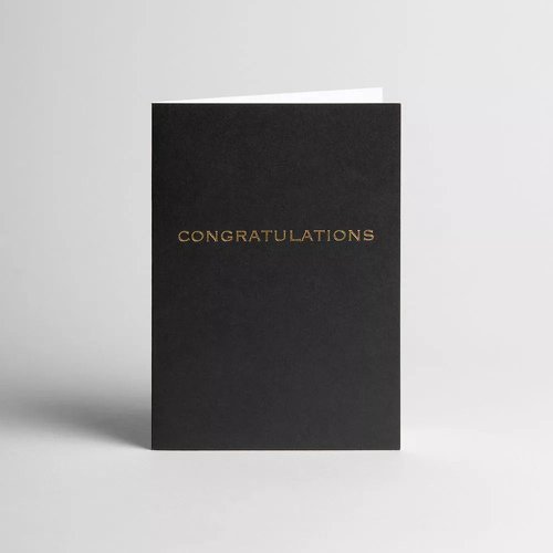 Blake Note Cards Black Sienna Congratulations Notecard 148 x 105mm 330gsm Pack 5 Code NCA5250/5