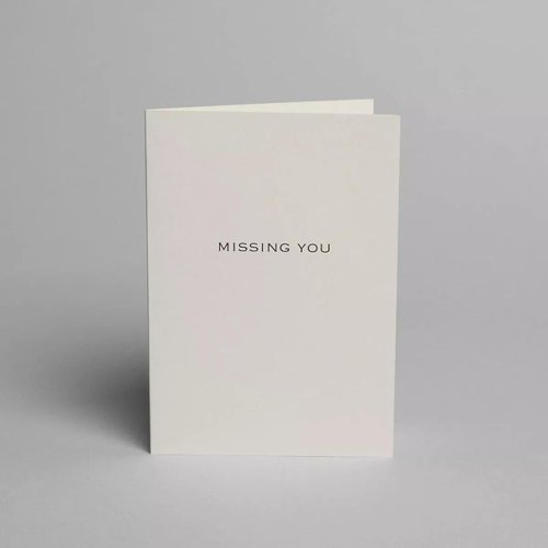 Blake Note Cards Oyster Wove Indigo Missing You Notecard 148 x 105mm 330gsm Pack 5 Code NCB2211/5