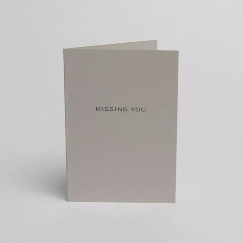 Blake Note Cards Storm Grey Indigo Missing You Notecard 148 x 105mm 270gsm Pack 5 Code NCB2225/5