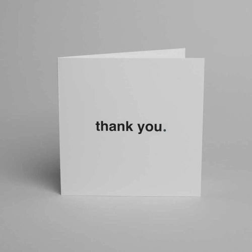 Blake Note Cards Ice White Sage Thank You Notecard 150 x 150mm 330gsm Pack 10 Code NCC1300/10