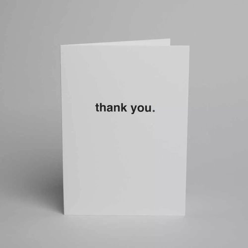 Blake Note Cards Ice White Wove Sage Thank You Notecard 127 x 176mm 330gsm Pack 10 Code NCC1400/10