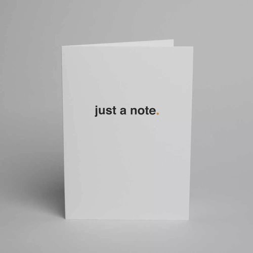 Blake Note Cards Ice White Wove Sage Just a Note Notecard 148 x 105mm 330gsm Pack 10 Code NCC3200/10