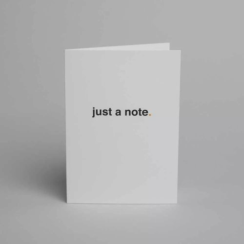 Blake Note Cards Ice White Wove Sage Just a Note Notecard 127 x 176mm 330gsm Pack 10 Code NCC3400/10