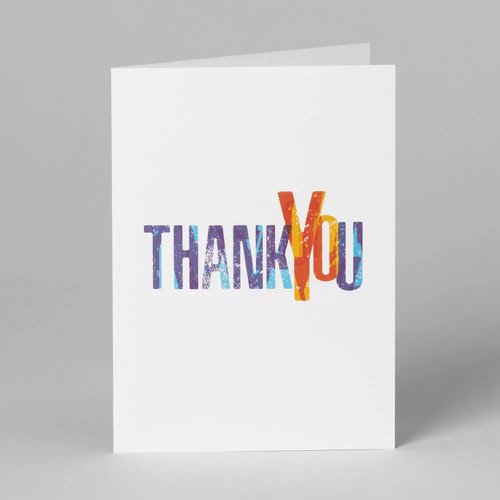 Blake Note Cards Ice White Wove Circus Thank You Notecard 148 x 105mm 330gsm Pack 10 Code NCD6200/10