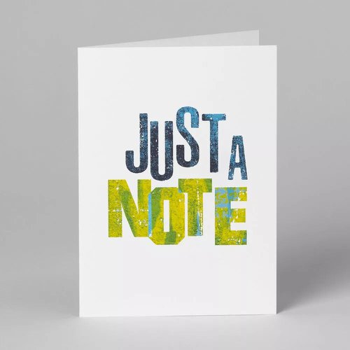 Blake Note Cards Ice White Wove Circus Just a Note Notecard 148 x 105mm 330gsm Pack 10 Code NCD7200/10
