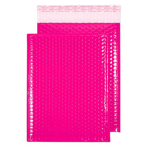 Blake Purely Packaging Pink Neon Gloss Peel & Seal Pocket 340x240mm 70Mu Pack 100 Code NGP340