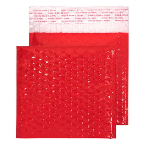 Blake Purely Packaging Red Neon Gloss Peel & Seal Square Wallet 165X165mm 70Mu Pk100 Code Ngr165 3P