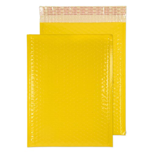 605349 Blake Purely Packaging Yellow Neon Gloss Peel & Seal Pocket 340X240mm 70Mu Pack 100 Code Ngy340 3P