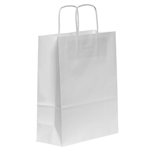Blake Purely Packaging White Carrier Bag 220x100mm 90gsm Pack 250 Code PCT520