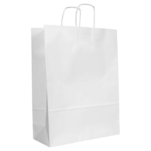 Blake Purely Packaging White Carrier Bag 320x120mm 100gsm Pack 150 Code PCT540